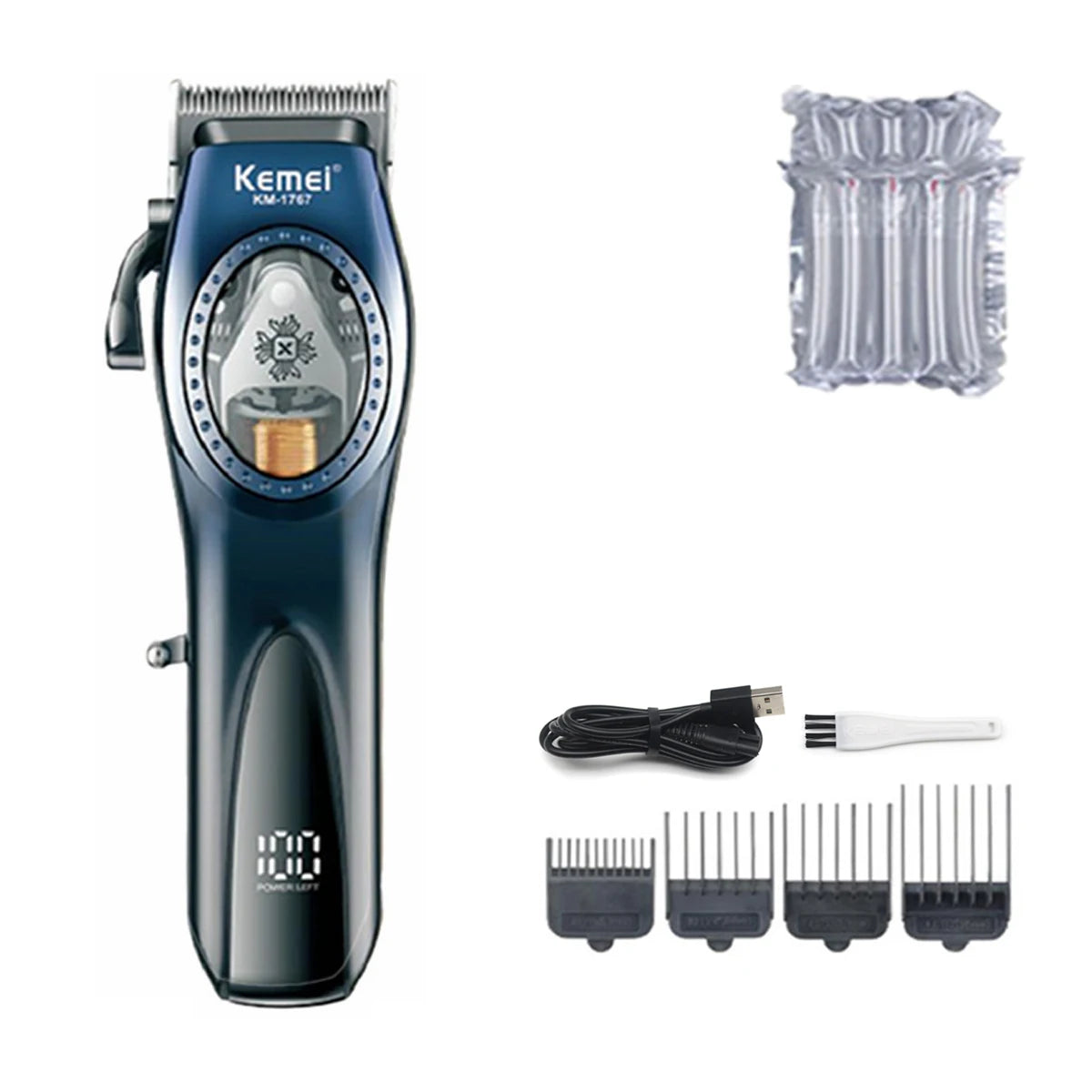 Kemei Hair Clipper Professional Haircut Machine 9000 RPM Magnet Motor Electric Trimmer Barber Shop Hair Cutting Machine KM-1767