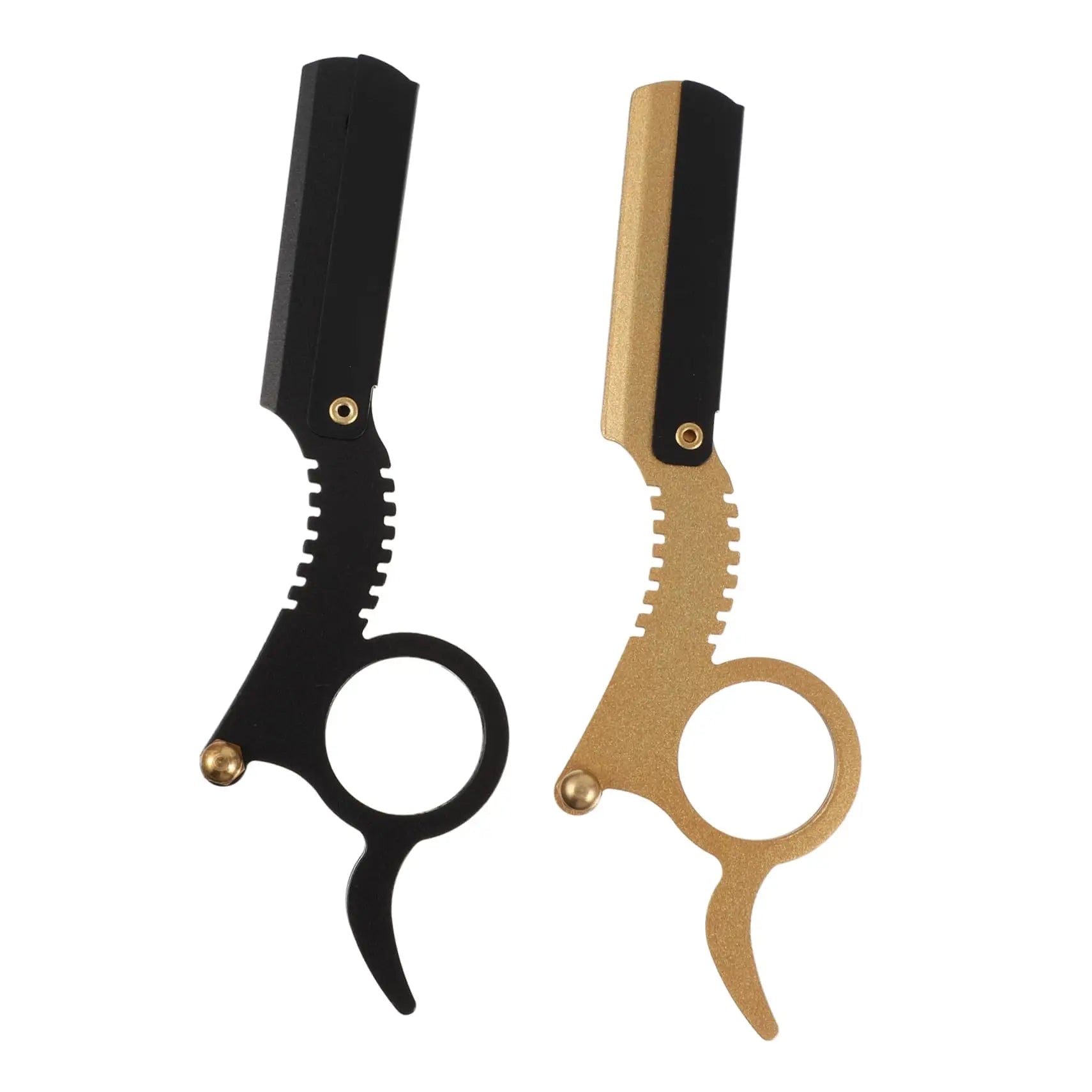 2pcs Professional Straight Edge Razor Beard & Eyebrow Trimming Blade, Barber Shaving Tool for Haircut Depilation Hairdresser