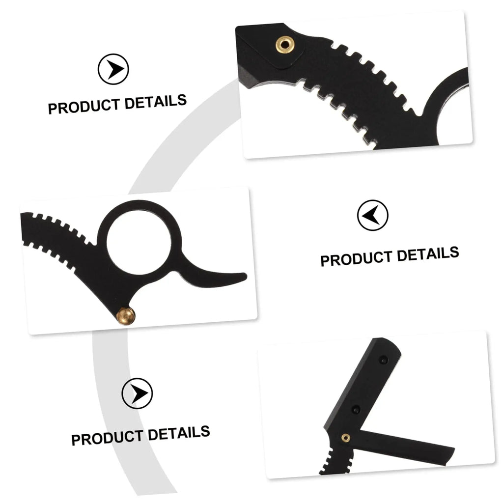 2pcs Professional Straight Edge Razor Beard & Eyebrow Trimming Blade, Barber Shaving Tool for Haircut Depilation Hairdresser