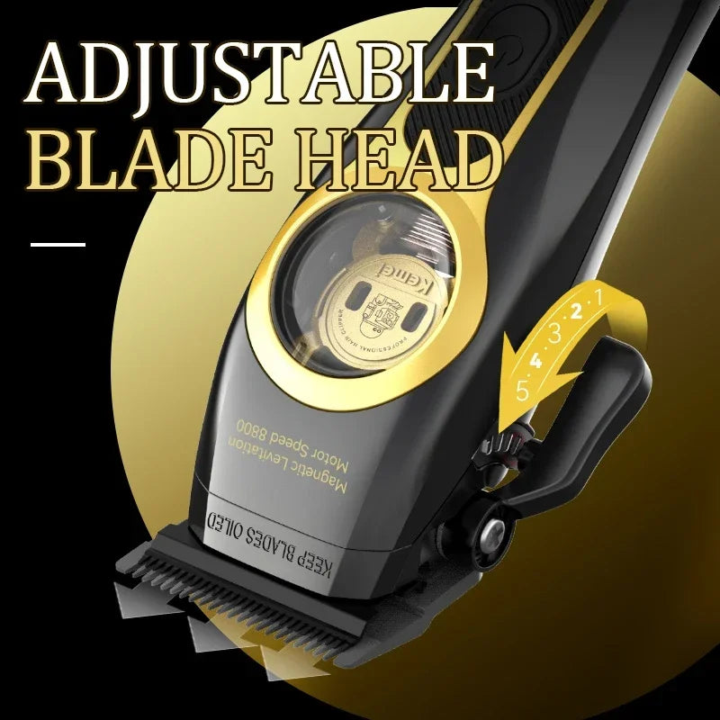 Kemei 2373 Barber Fade Hair Clippers Professional Cordless Hair Trimmer Electric Men Hair Cutting Machine Magnetic Motor 8800RPM