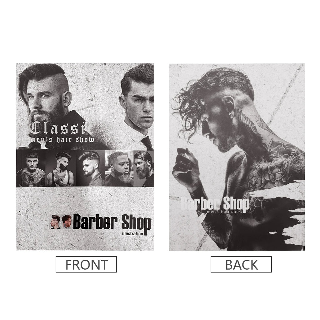 Barbershop Men's Hairdressing Magazine Atlas Salon Fashion Pro Barber Book Stylist Design Illustration Album Barbershop Styling