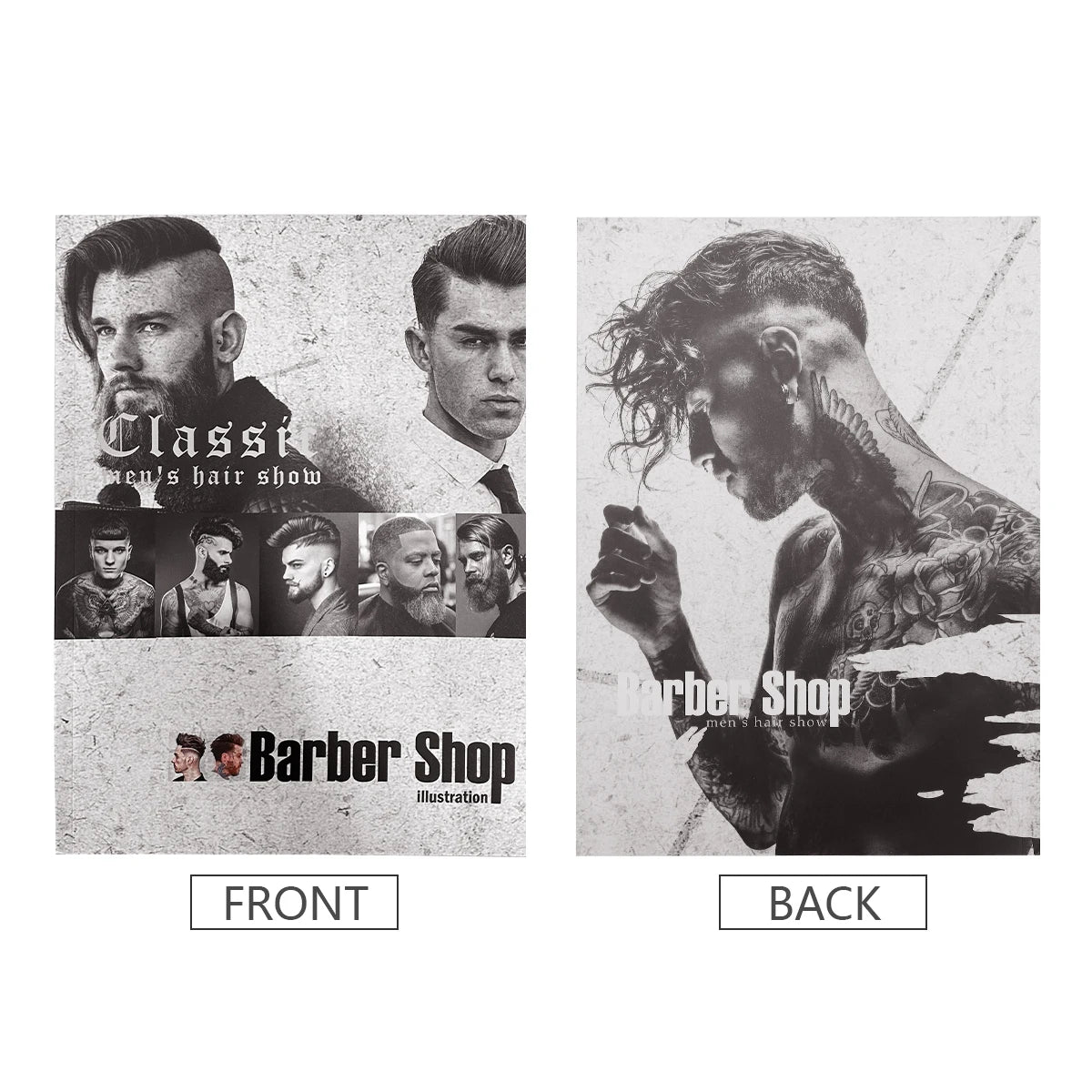 Barbershop Men's Hairdressing Magazine Atlas Salon Fashion Pro Barber Book Stylist Design Illustration Album Barbershop Styling