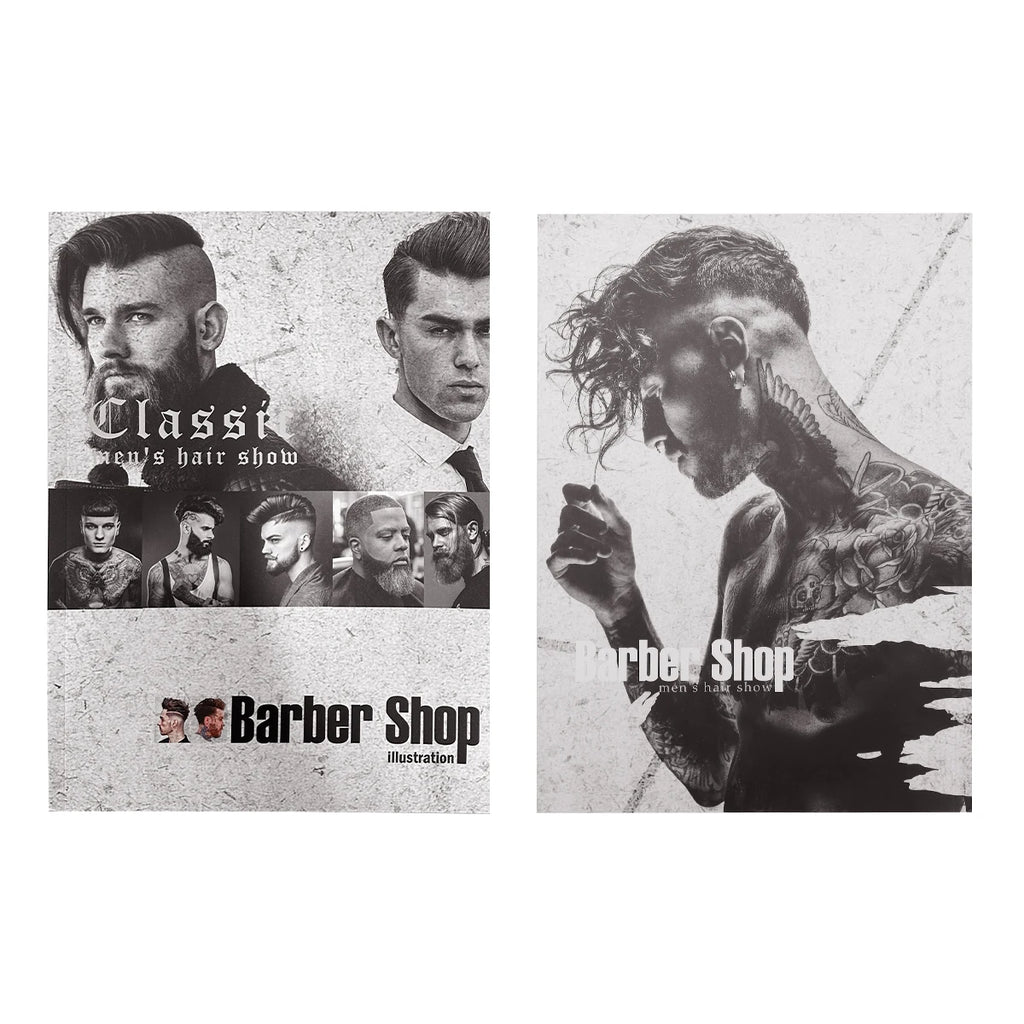 Barbershop Men's Hairdressing Magazine Atlas Salon Fashion Pro Barber Book Stylist Design Illustration Album Barbershop Styling