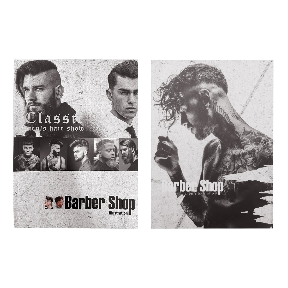 Barbershop Men's Hairdressing Magazine Atlas Salon Fashion Pro Barber Book Stylist Design Illustration Album Barbershop Styling