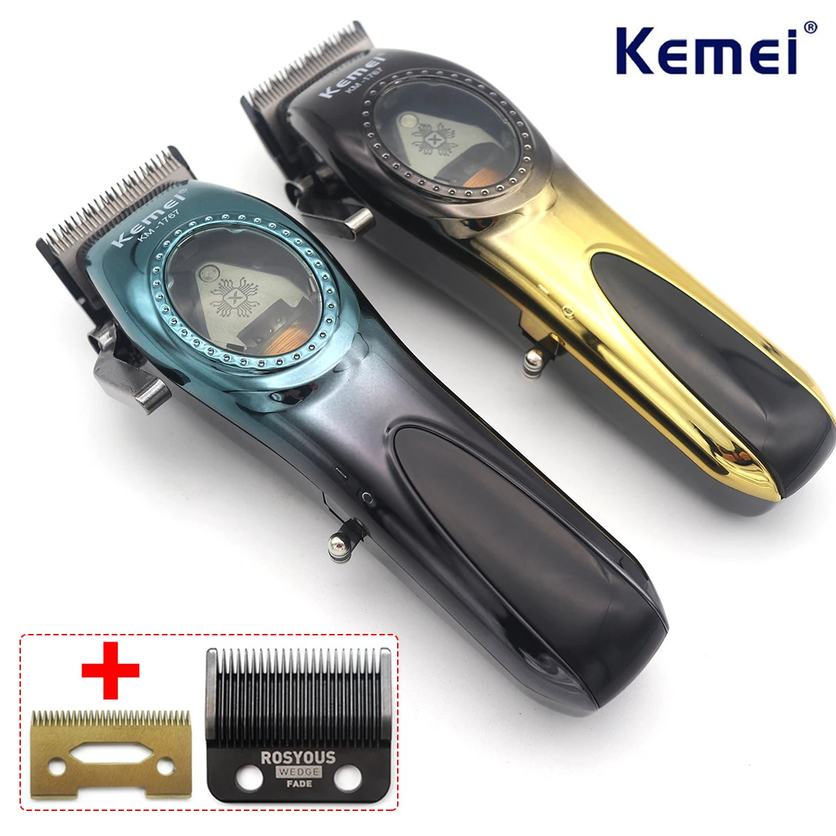 Kemei Hair Clipper Professional Haircut Machine 9000 RPM Magnet Motor Electric Trimmer Barber Shop Hair Cutting Machine KM-1767
